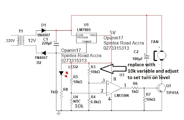 temperature fan control circuit