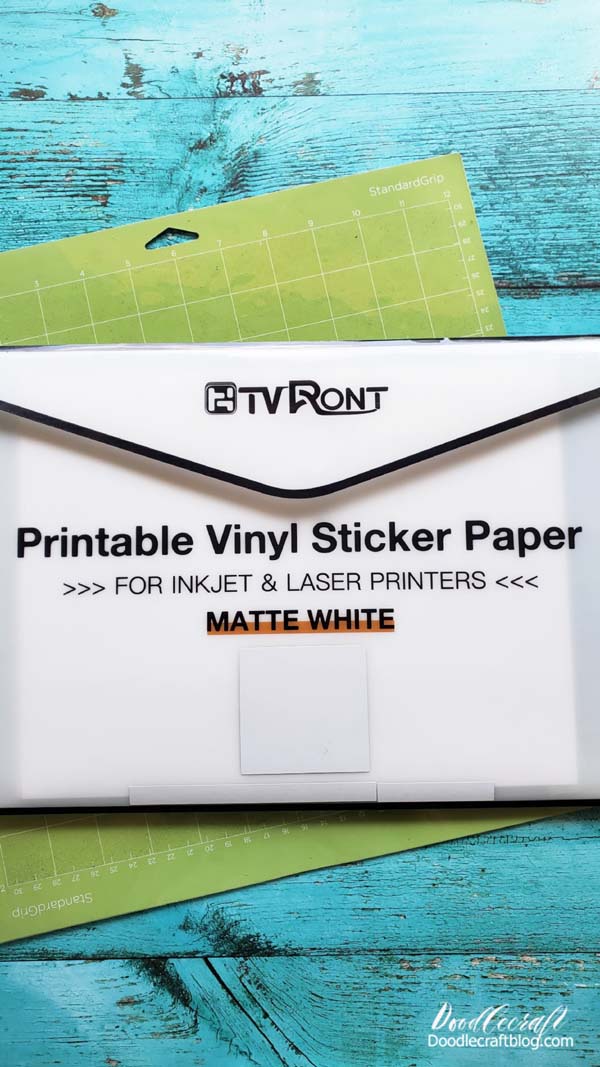  HTVRONT Sublimation Sticker Paper - 20 Pcs Matte Transparent  Waterproof Sublimation Stickers : Office Products