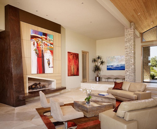 Painting ideas and fireplace for best home design