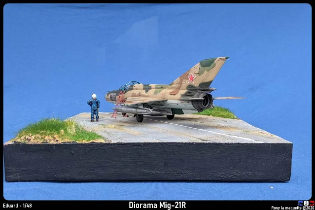 Diorama, Mig-21R Eduard au 1/48.