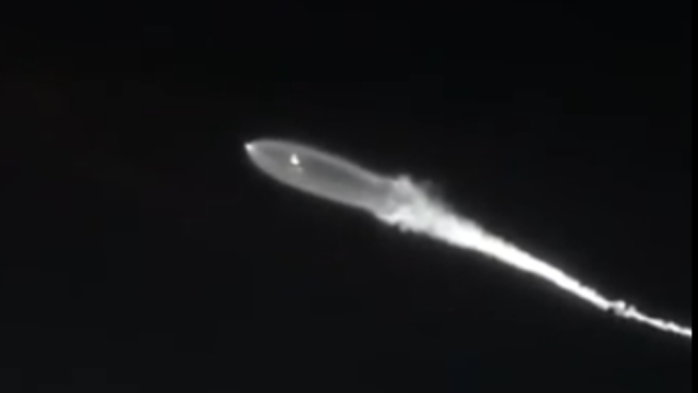 UFO sighting inside of another UFOs trailing tail.