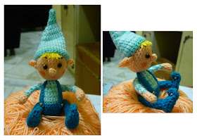 Crochet Cute Christmas Blue Elf Pattern in pdf format