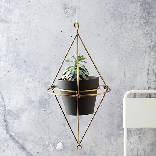 Geometric Patterned Metal Wall Planter - Contemporary Elegance for Vertical Greenery