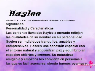 significado del nombre Haylee