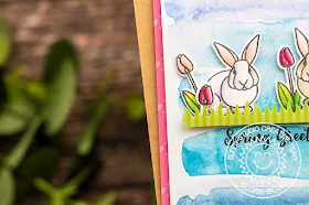 Sunny Studio Stamps: Spring Greetings Sunny Sentiments Spring Themed Card by Eloise Blue