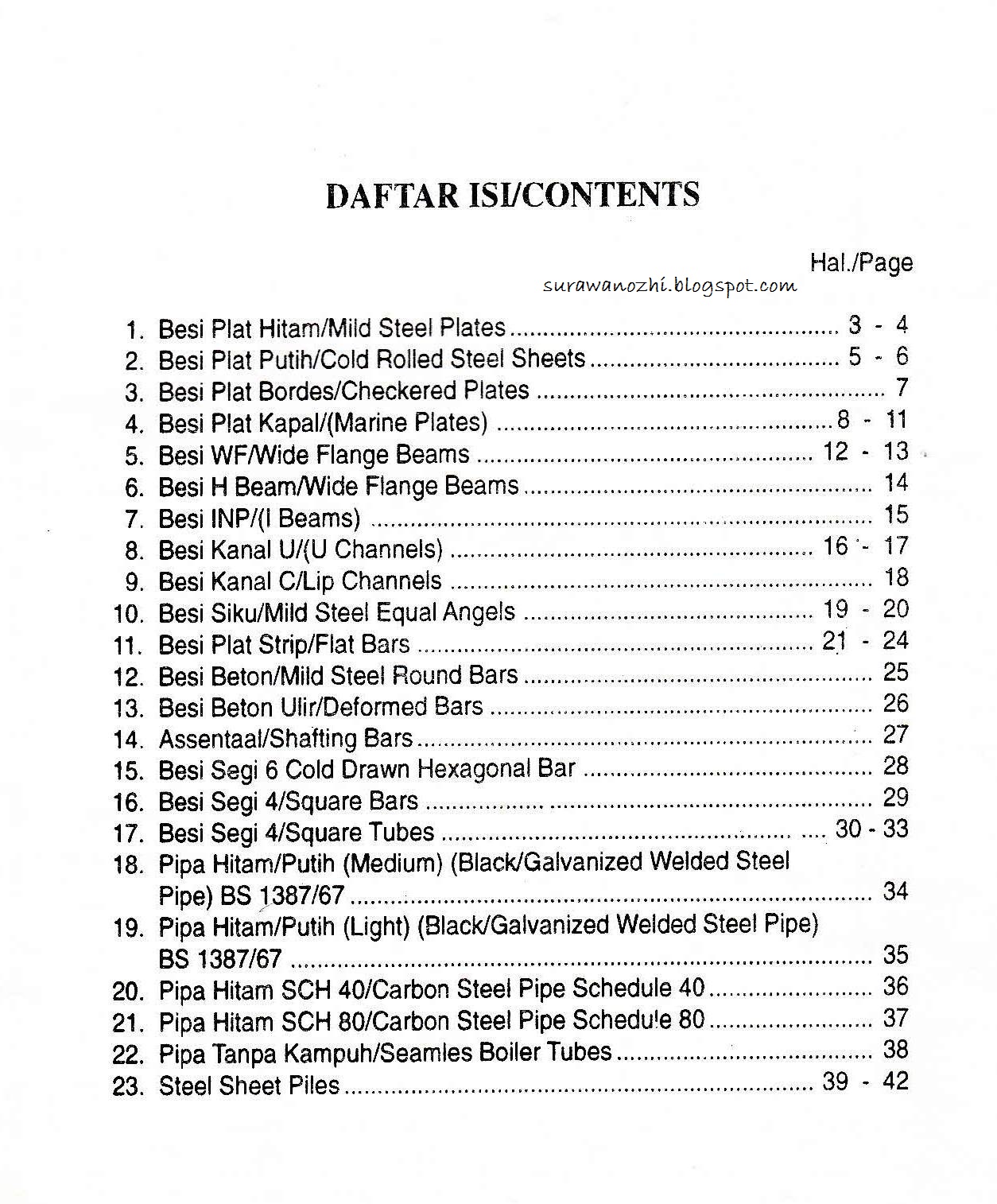 2 TABEL BERAT  BESI  STRUKTUR TABLE OF STRUCTURAL STEEL 