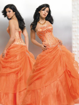 orange dresses for prom