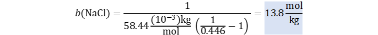 Cual es la molalidad de NaCl al 44.6% en peso, Determine la molalidad de NaCl al 44.6% en peso, Determinar la molalidad de NaCl al 44.6% en peso, Obtenga la molalidad de NaCl al 44.6% en peso, Obtener la molalidad de NaCl al 44.6% en peso, Calcule la molalidad de NaCl al 44.6% en peso, Calcular la molalidad de NaCl al 44.6% en peso, Halle la molalidad de NaCl al 44.6% en peso, Hallar la molalidad de NaCl al 44.6% en peso,