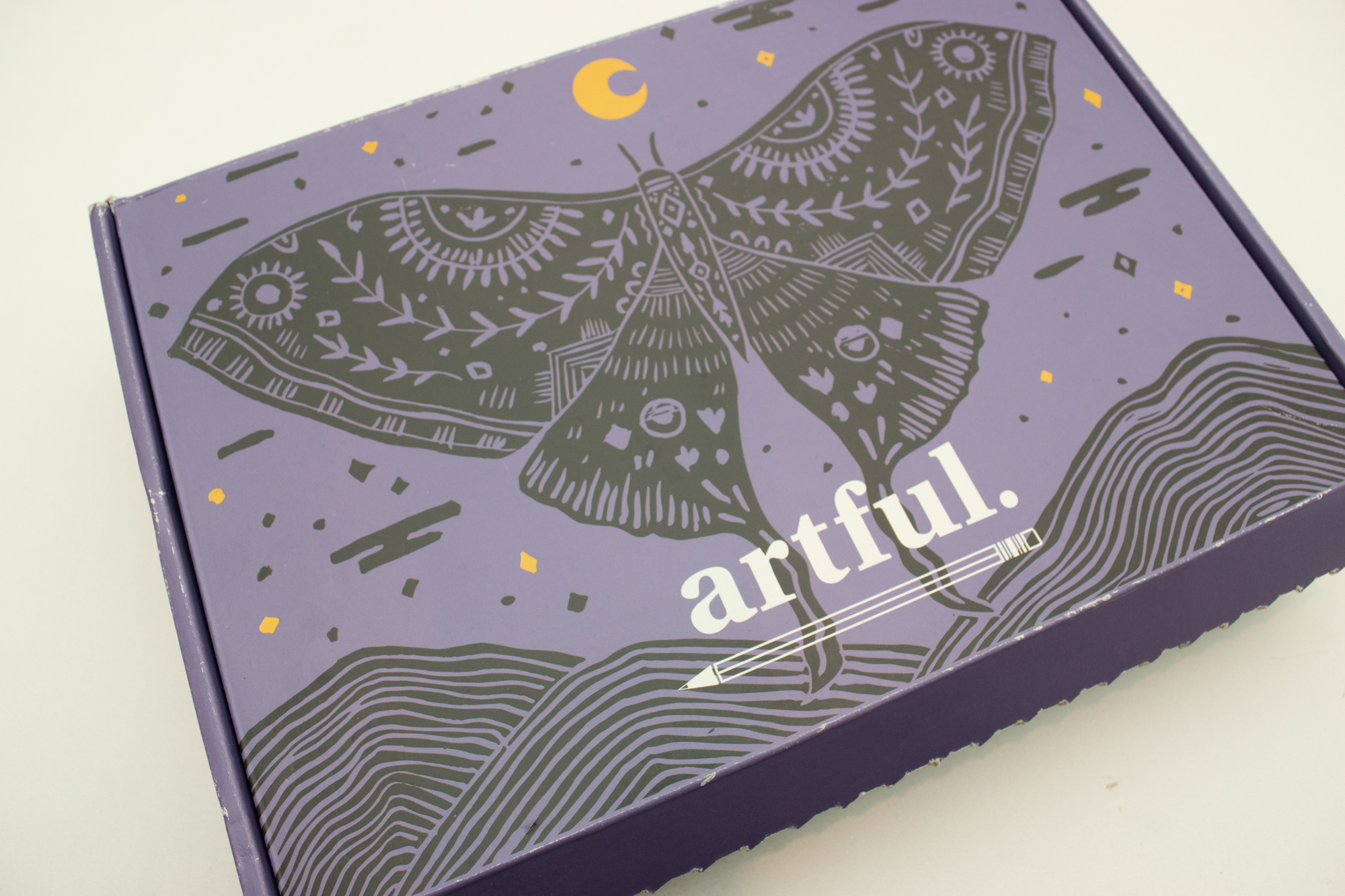 Artful subscription box packaging