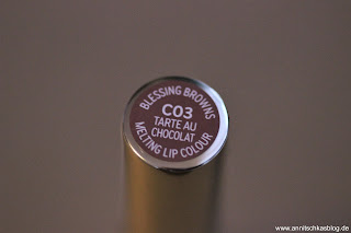 Review: CATRICE Blessing Browns - lecker schokoladig! - Melting Lip Colours C03 - www.annitschkasblog.de