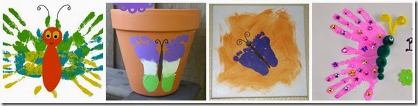 Hand and Foot Butterfly Crafts for Kids