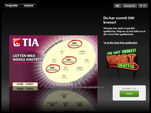 Printscreen svenska spel