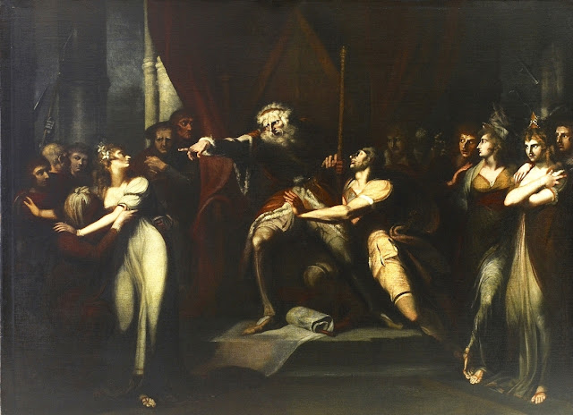 Lear Banishing Cordelia, Henri Fuseli,painting