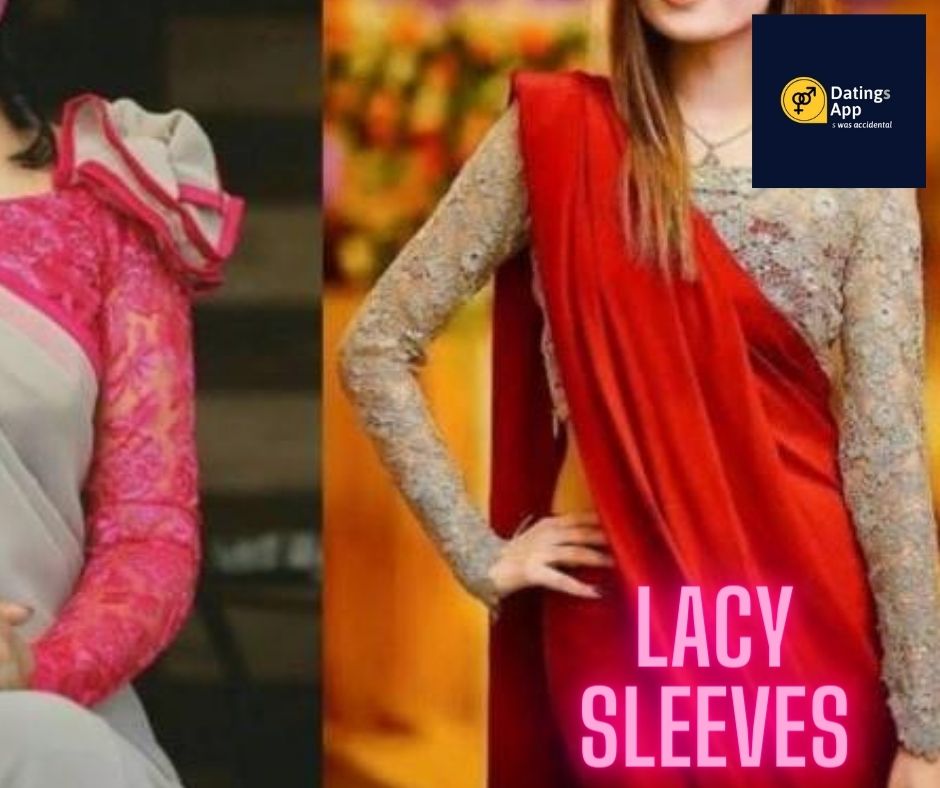 lacy sleeves blouse design