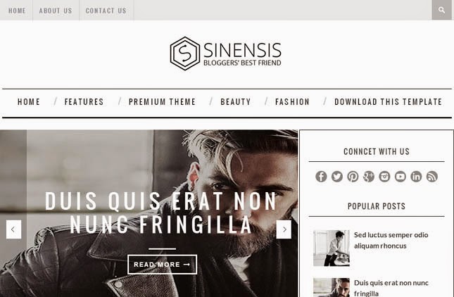 Sinesis Responsive Blogger Template