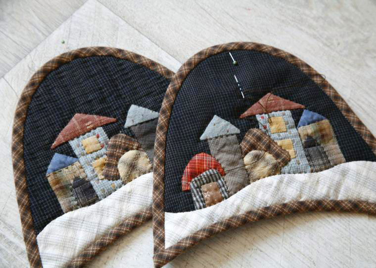 Sew cozy slippers. Quilting and patchwork. DIY tutorial in pictures.