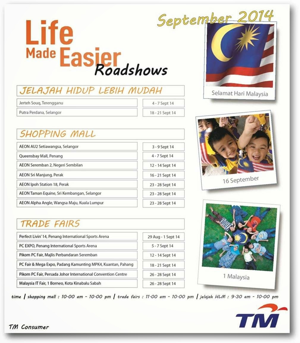 Come and Join Us in September 2014 'Life Made Easier' Roadshows