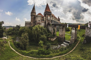 In the picture is a place called romania transylvania. This is a beautiful place.