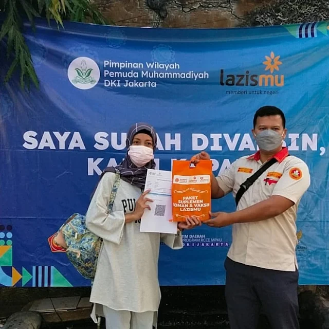 Lazismu Dukung Program Vaksinasi Dengan Memberikan Paket Suplemen