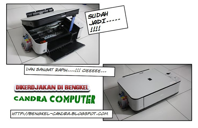 cara memasang infus printer canon mp287