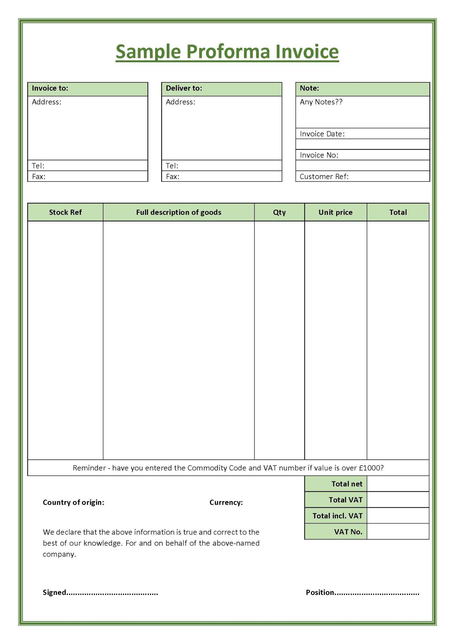 How to Create Sample Proforma Invoice Template Format in Microsoft Word - The Graphic Home How to Create Sample Proforma Invoice Template Format in Microsoft Word - The Graphic Home