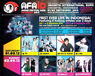 AFAID 2012 Artist Schedule