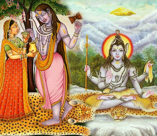 Lord Shiva with Sati or Parvati