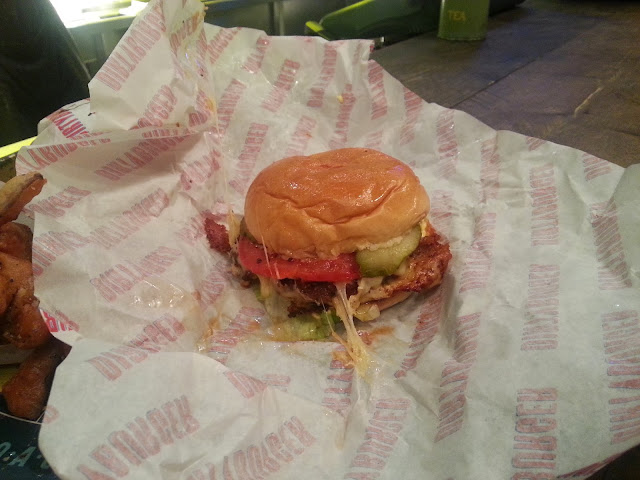 The cheeseburger unwrapped at Dirty Burger 