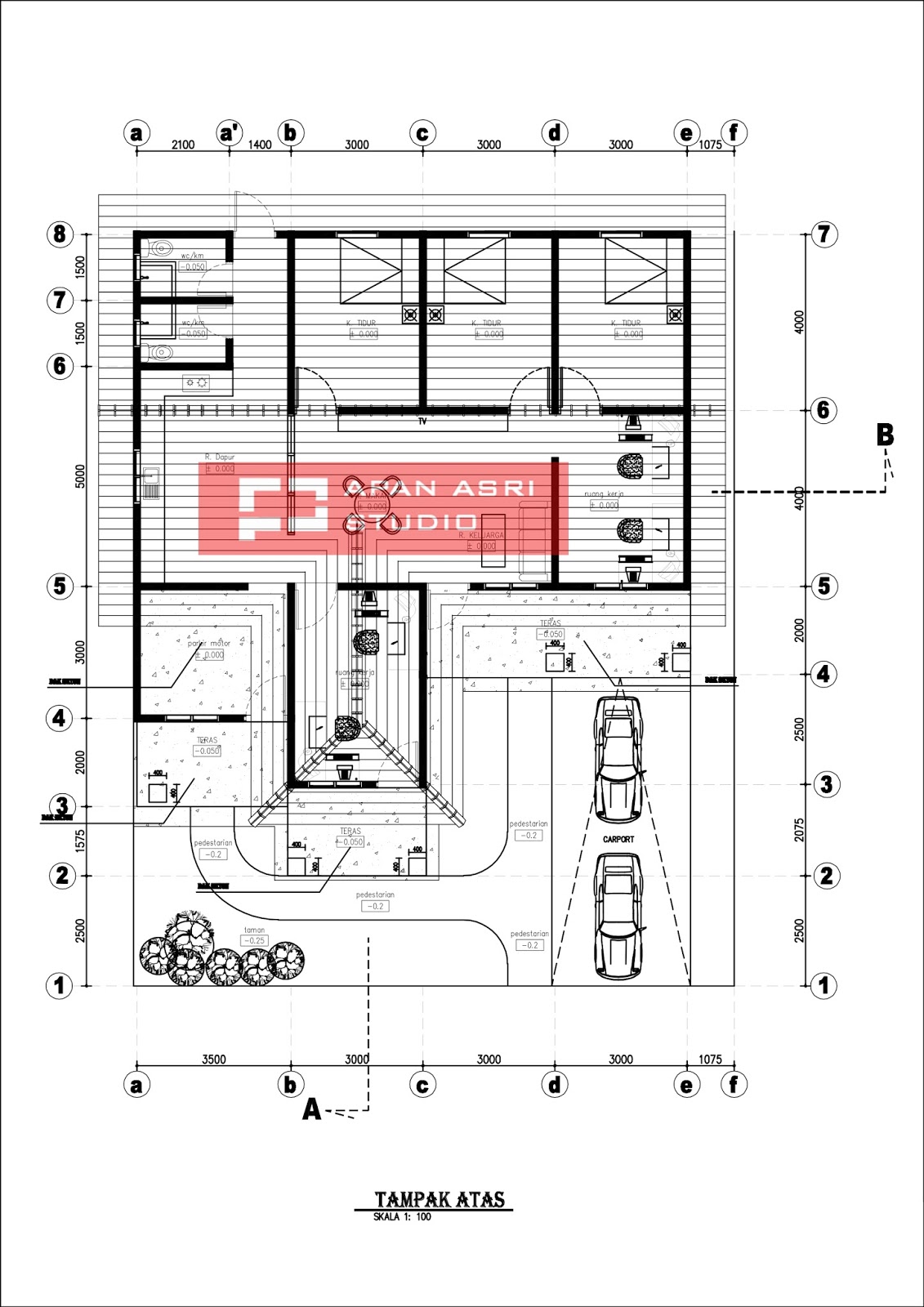 Gambar Rencana Atap Rumah Minimalis