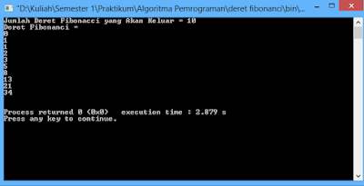 Program Deret Fibonacci dengan C++