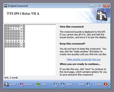Crossword Puzzle, Teka-Teki Silang, Eclipse Crosword