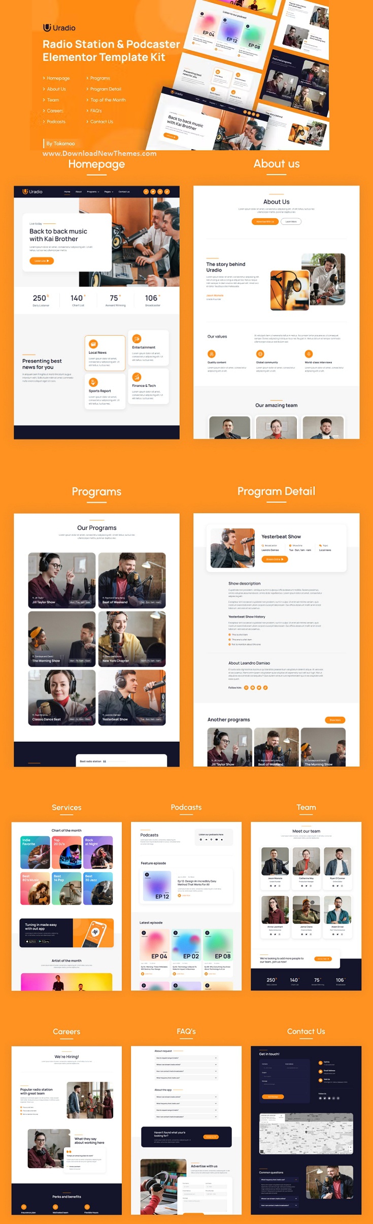 Uradio - Radio Station & Podcaster Elementor Template Kit Review