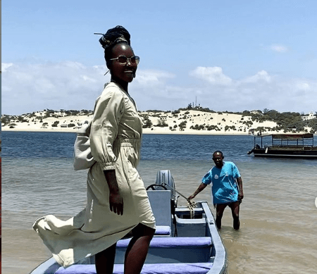 US-based Kenyan actress Lupita Nyong'o photo in Lamu