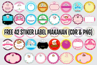 42 Desain Stiker Label Makanan CDR