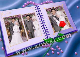 Frame wedding untuk 3 foto