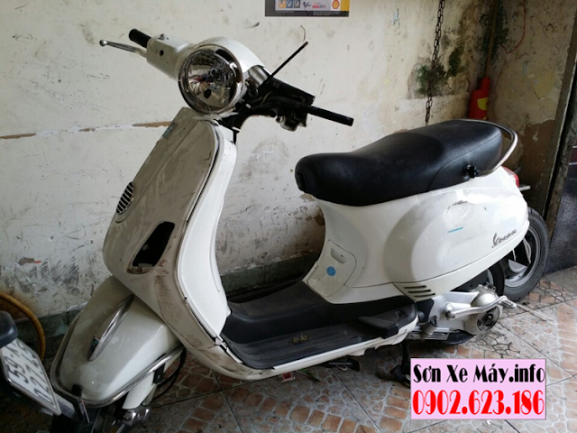 Nhận tân trang sửa chữa sơn xe Vespa bị sự cố tai nạn