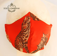 Nancy Tranter Designs dolce gabanna fabric cat print red nancystoreonline.com