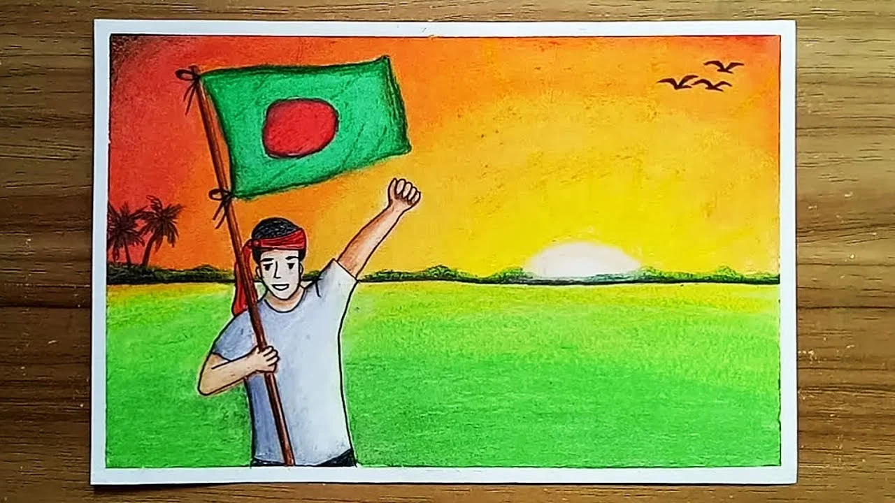 Victory Day Scene Drawing - bijoy dibosh - NeotericIt.com