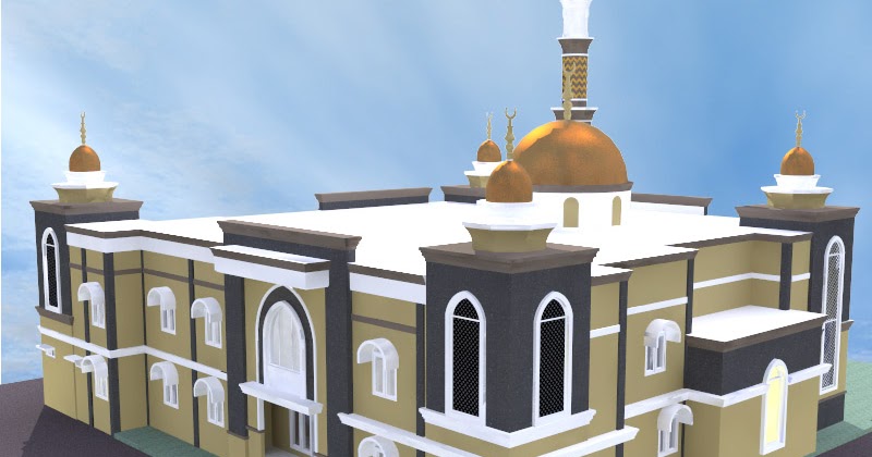  Contoh  Desain Masjid  Minimalis 1 dan 2 Lantai