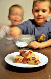 sour cherry butter sponge cake