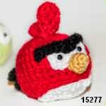 patron gratis pajaro rojo angry bird amigurumi, free amiguru pattern red bird angry bird