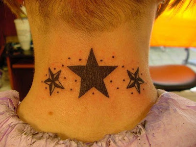 star tattoos for men on neck. Tattoos On The Neck For Girls