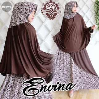 Gamis Syar'i Terbaru Envina Brown cantik dari grosir, suplayer dan murah