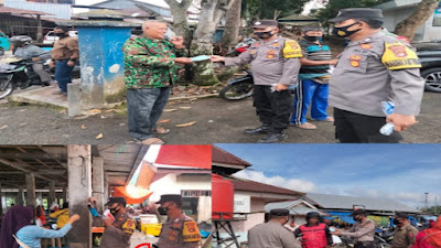  Sat Binmas Polres Lambar Bagikan Masker Gratis Serta Himbau Masyarakat Tetap Mematuhi Prokes