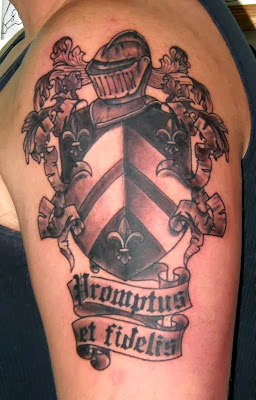 Black and White Coat of Arms Tattoo