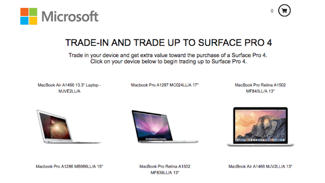 Microsoft trade in trade up campaign 