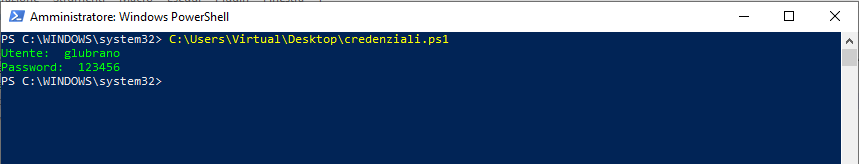 PowerShell, Recuper credenziali da Windows Credential Manager