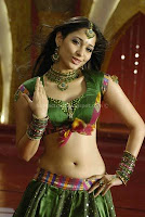 Thamanna, hot, navel, show, in, green, dress