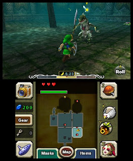 official screenshot of the Woodfall Temple with the bottom interface displayed