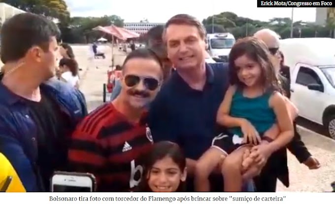 “Se sumir carteira, já sei quem é”, diz Bolsonaro ao ver flamenguista